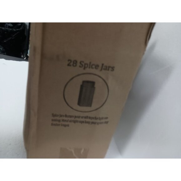 Space Aid 4 Tier Spice Rack Organizer With 28 Glass Spice Jars With Box NEW - Picture 4 of 5